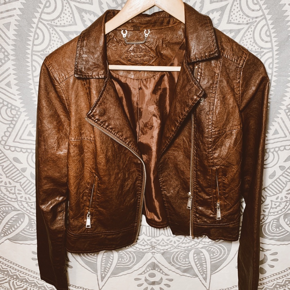 Vintage  Brown Leather Jacket